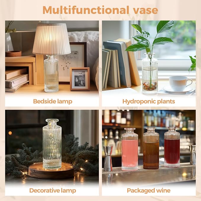 ComSaf Glass Small Bud Vases in Bulk 6 Pcs 5.2 Inch, Mini Bouquet Display - Image 7