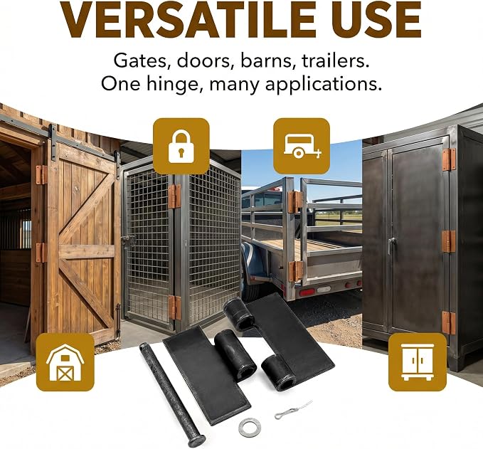 8 Pack Heavy Duty Gate Hinges - Image 7
