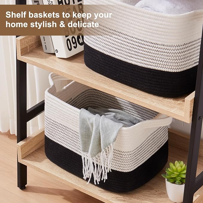 OIASKET Storage Basket for Organizing, Woven Baskets for Storage, Rectangle - Image 5