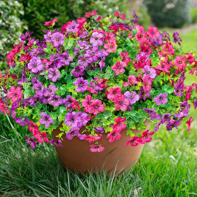 florisso Artificial Flowers for Outdoors Daisy 12 Bundles for Home Decor | Faux by florisso
