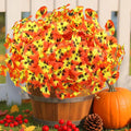 16PCS Artifcial Fall Flowers for Outdoors, No Fade Silk Pansies | Realistic by AmberFun
