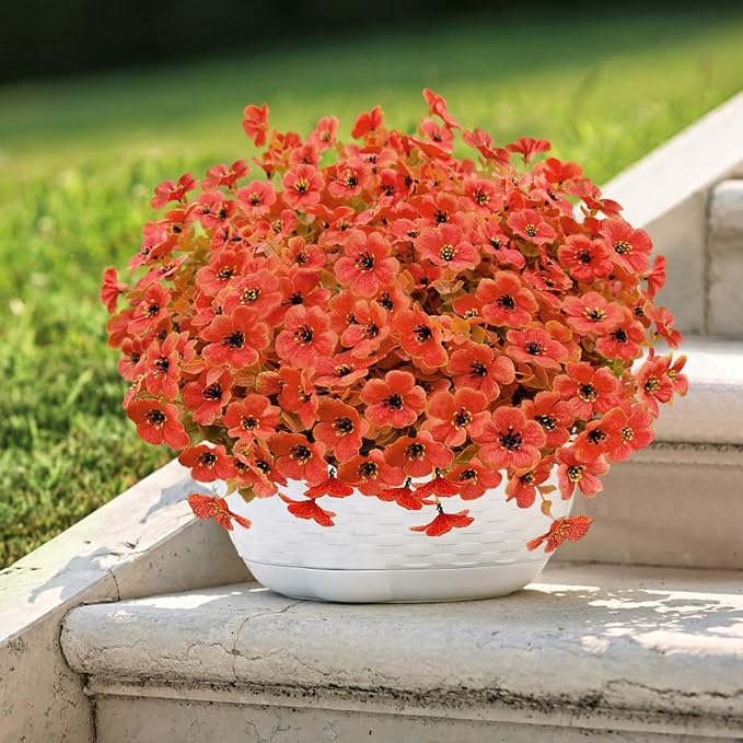 Artificial Mums for Outdoor Fall Decor Flowers, 12 Bundles Fall Decorations for - Image 4