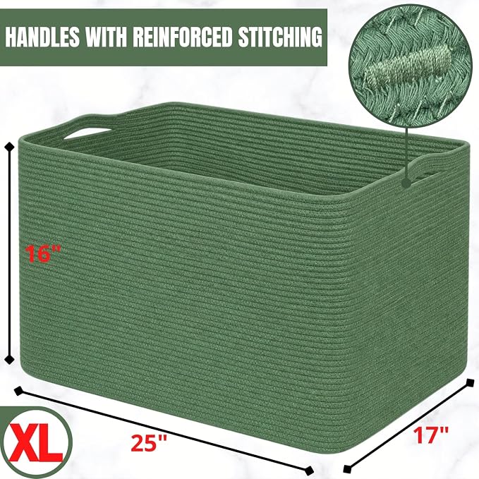 112L Extra Large Blanket Basket Holder Living Room, Dog Toy Organizer Bin Box - Image 3