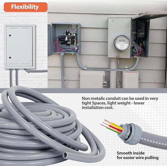 Liquid-Tight Conduit 3/4 50ft w/UL Certification | Flexible Electrical Conduit - Image 6