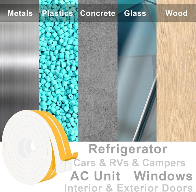 Strong Adhesive Thick WeatherStrip, High Density, Weatherproof | Reduces - Image 6