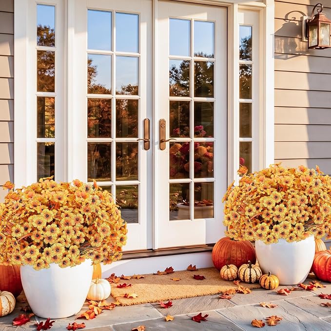 22 Pack Artificial Fall Flowers Mums - Image 6