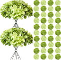 65Pcs Mixed Green Hydrangea Artificial Flowers Bulk，Realistic Silk Fake Flowers by Cherica