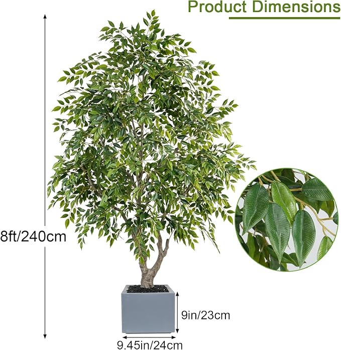 GTIDEA 8ft Artificial Ficus Tree - Image 3
