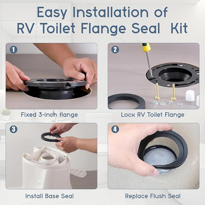 RV Toilet Seal & 3 Inch Socket Floor Flange Kit - Image 8