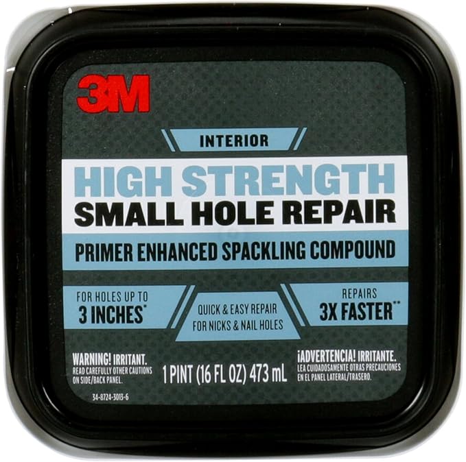 3M High Strength Spackling Compound, 16 oz., Small Hole Repair Primer Enhanced - Image 6