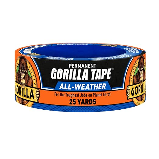 GORILLA All Weather Duct Tape, 1.88" x 25 yd | UV and Temperature Resistant by Gorilla