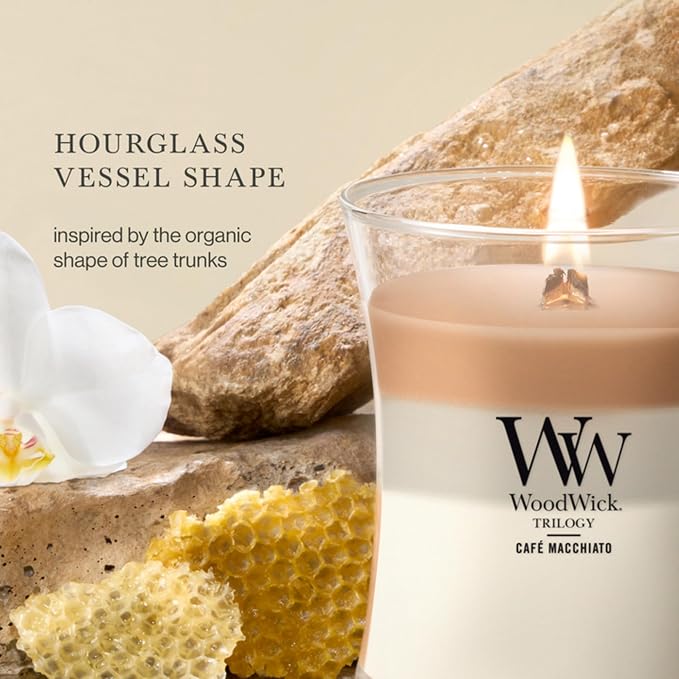 WoodWick Café Macchiato Medium Hourglass Trilogy Candle - Image 4