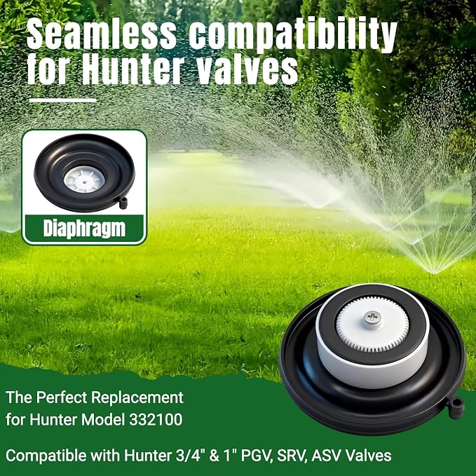 Replacement Diaphragm for Hunter 3/4" & 1" PGV, ASV Valves, Double-Beaded Seal - Image 3