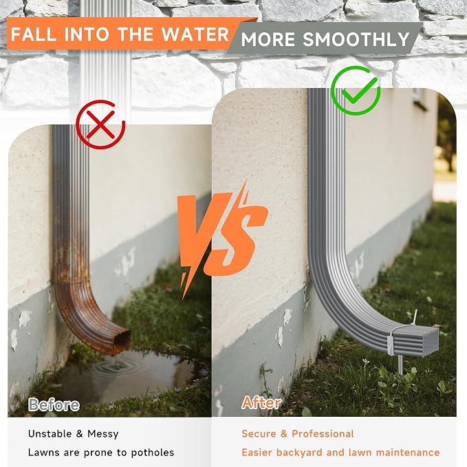 White Rainwater Downspout Bracket - Image 6