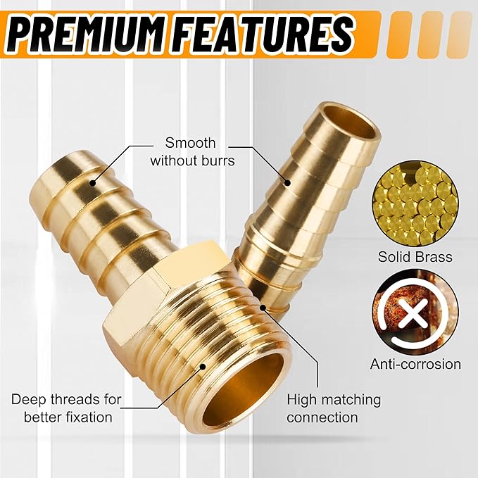 48PCS Brass Hose Barb Fittings - Image 3