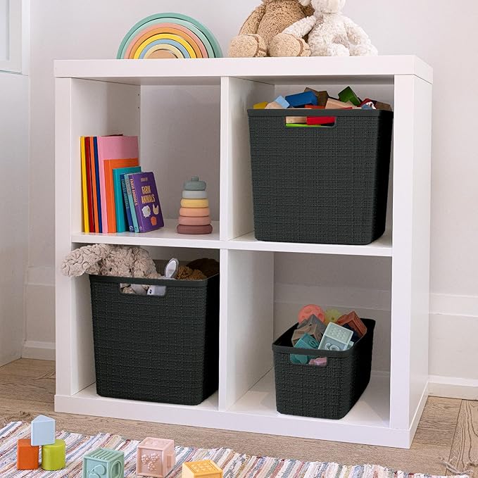 Curver Set of 8 Slim 6.8L Jute Decorative Plastic Organization and Storage - Image 8