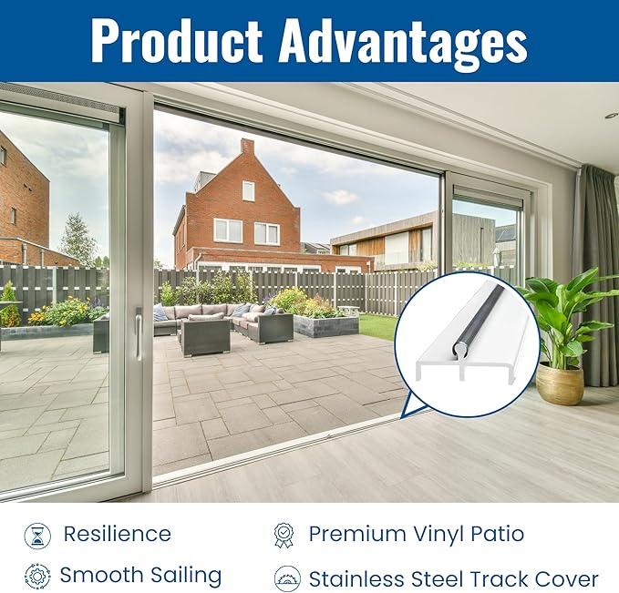KC Hardware Premium Vinyl Sliding Door Track, Ideal Sliding Glass Door Track - Image 5