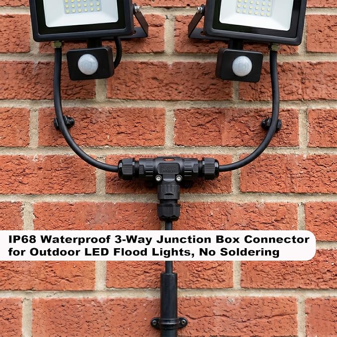 IP68 Waterproof Cable Connector 3-Pin 3 Way Junction Box | Outdoor Electrical - Image 3