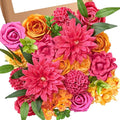 Serwalin Hot Pink Orange Artificial Flowers Silk Flowers by Serwalin