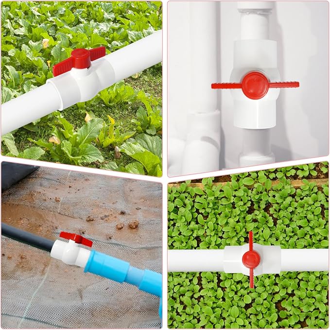 YADIAN 2 Pack 1-1/2'' PVC Ball Valves, T-handle Water Shut-Off Ball Valve Socket - Image 7