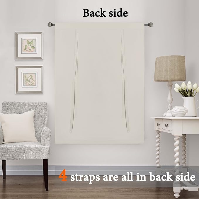 H.VERSAILTEX Blackout Room Darkening Curtain Balloon Curtains & Tie-up Curtains - Image 7