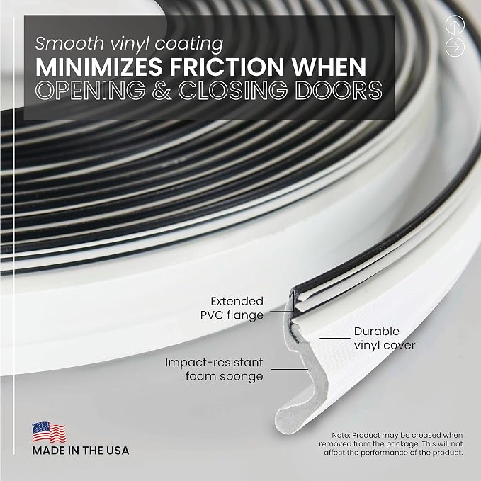 M-D Building Door Seal for Kerf/Channel, 26ft x 1-1/8in x 1/2in | Seals Gaps Up - Image 4