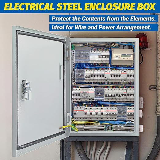 Electrical Box 16 x 12 x 8'' Steel Electrical Junction Box，NEMA 4X Steel - Image 2