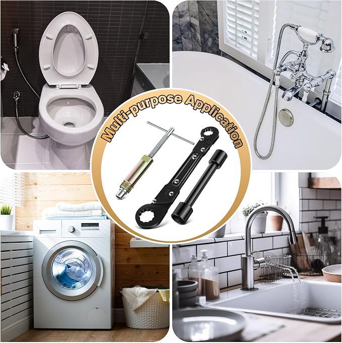 Feekoon 3 in 1 Plumbing Tools Angle Stop Wrench Kit - Image 7
