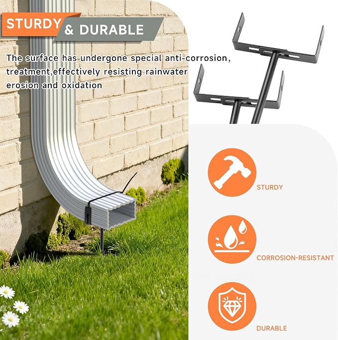 Black Rainwater Downspout Bracket - Image 3