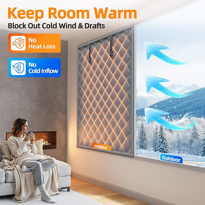 Window Insulation for Winter 75”×79” Thermal Insulated Window Cover | Window - Image 2