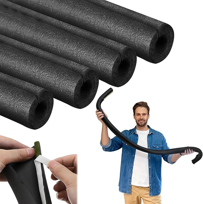 4 Pack 6 Feet 3/4'' Pipe Insulation Foam Tube by FUYITE