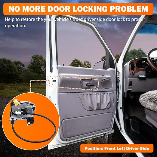 Yinlowa Driver Side Door Latch for Ford E150 E250 E350 E450, 6C2Z1521813A | - Image 4