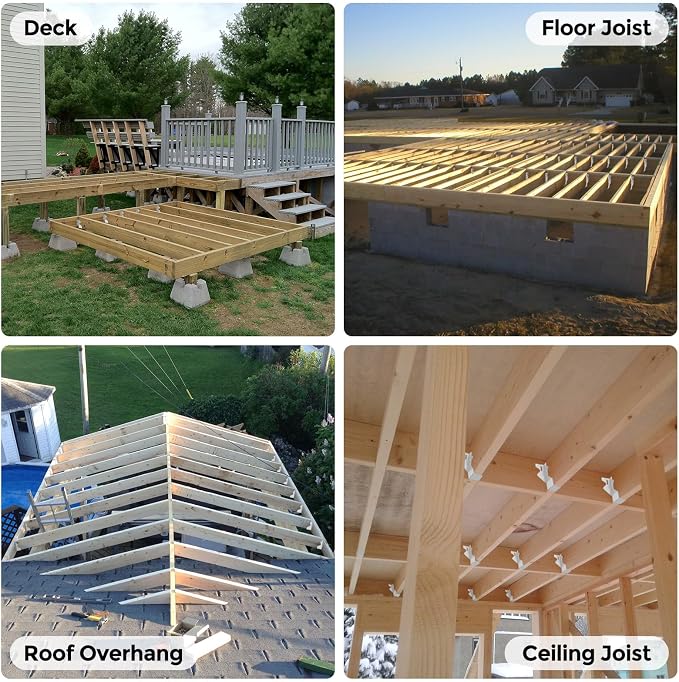 20 Pcs 2x4 Joist Hangers for Wood, 18 Gauge Metal Face Mount Joist Hanger - Image 7