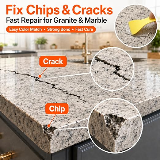 Granite Repair Kit, Transparent Granite Countertop Repair Kit | Fast-Dry - Image 2
