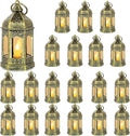 Mini Lantern with Flickering LED Candles Set of 20, Hewory Gold Vintage by Hewory