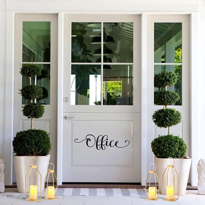 Perfnique Modern Farmhouse Lantern Decor, 2 LED 6hr Timer Flameless Candles ＆ - Image 9