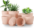 Plant Pots Indoor with Drainage, 10 Pack Multi-Size Planters Set by UTOPIAHOME