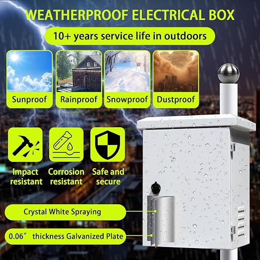 Metal Nema Enclosure with Fan Vented, Mount Track Electrical Box 16X20X10 | - Image 3