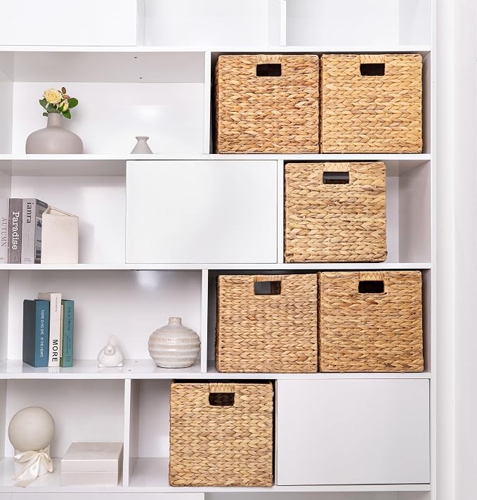 M4DECOR Storage Cube 10.5 x 10.5in, Wicker Storage Baskets - Image 8