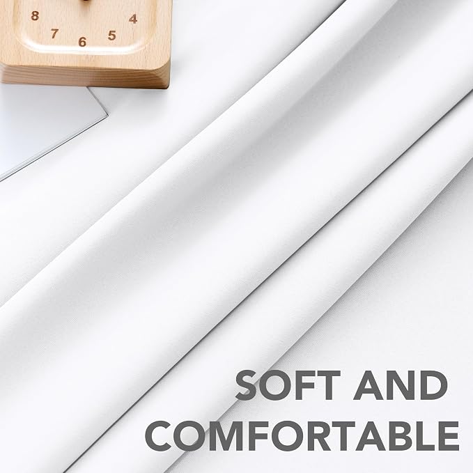 H.VERSAILTEX Back Tab White Curtains 90 Inch Long - Image 5