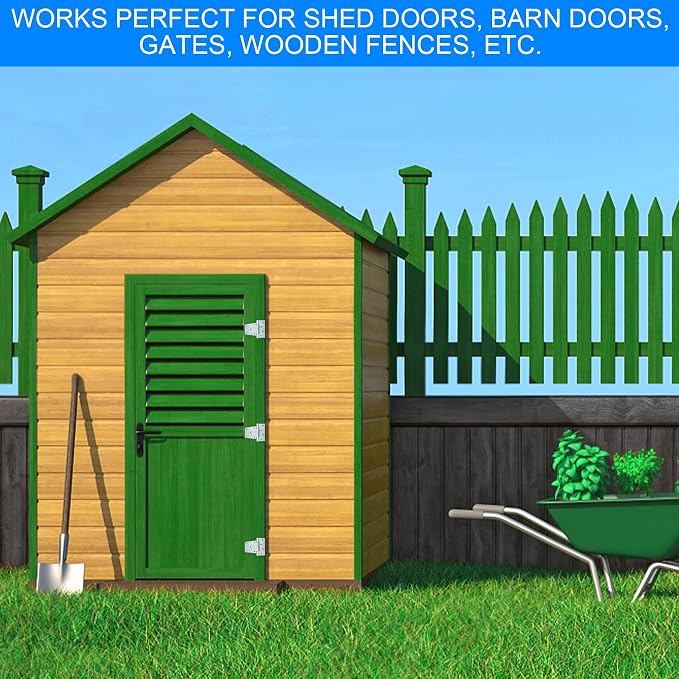 Heavy Duty Gate Hinges 3.5 inch 6 Pack Extra Thick Industrial T Hinges Barn - Image 2