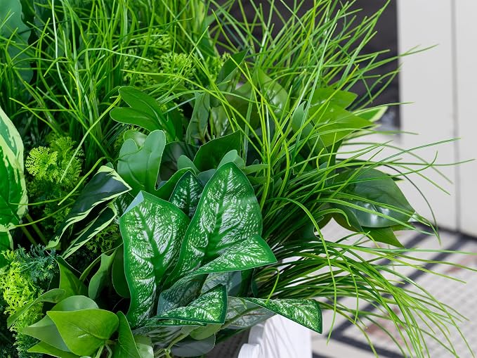 18PCS Artificial Plants Outdoor, Faux Flower Greenery Stems - Image 9