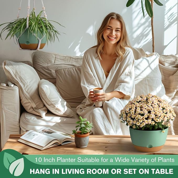 Set of 2-10 Inch Hanging Planters - Image 7