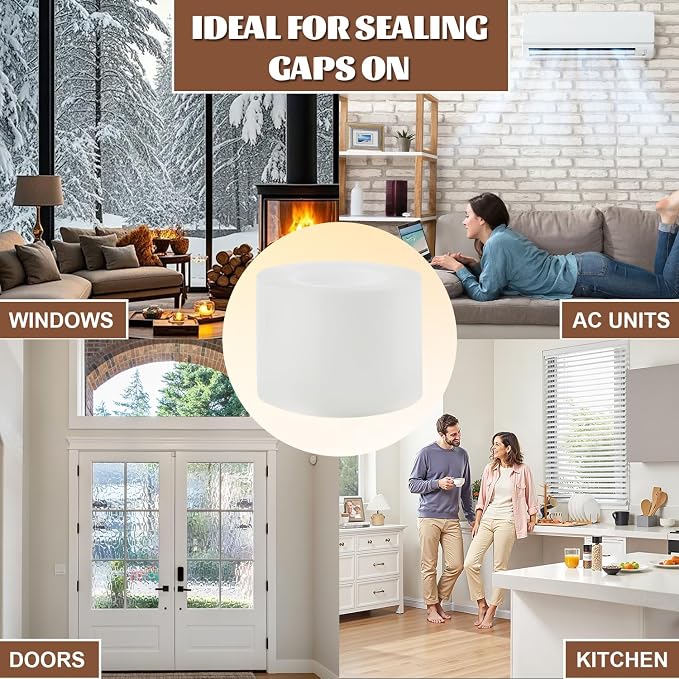 Window Sealing Tape 2 Inch x 66 FT Transparent Weather Stripping Residue-Free - Image 4