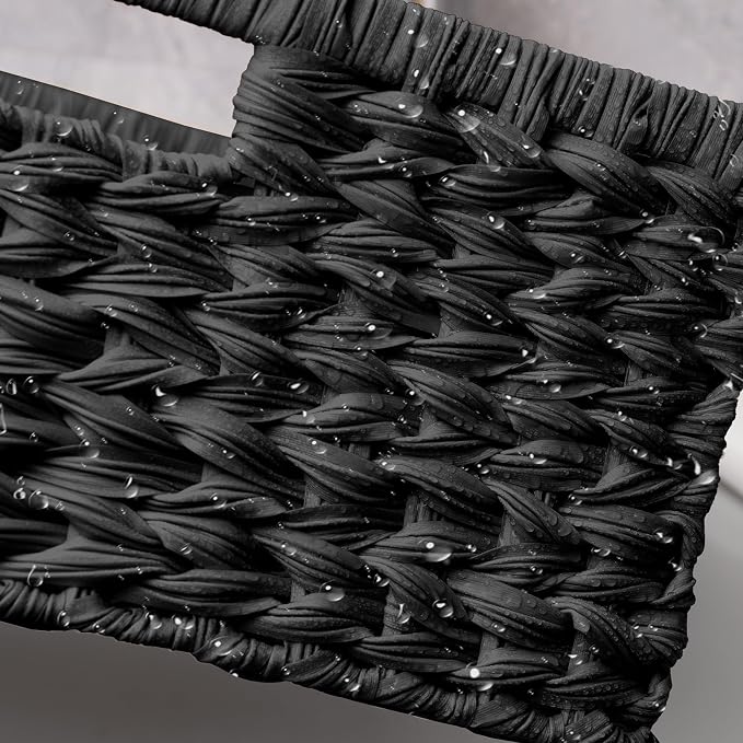 GRANNY SAYS Storage Baskets for Organizing, Waterproof Black Basket, Large - Image 3