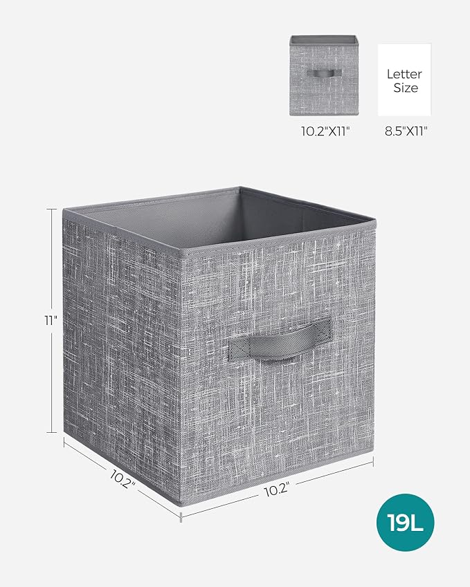 SONGMICS Storage Cubes, 11-Inch Foldable Closet Organizers | Non-Woven Fabric - Image 4