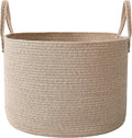 JMvicyroam 65L Extra Large Machine Washable Cotton Rope Blanket Basket | by JMvicyroam