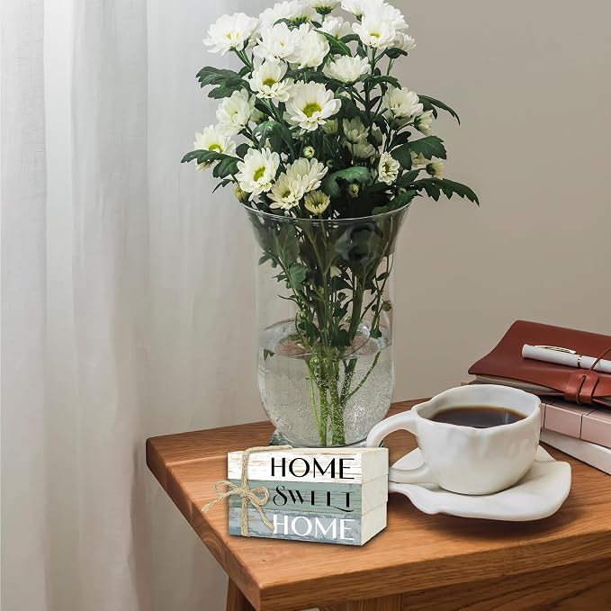 Mini Decorative Books for Home Decor, Small Wood Book Stack for Table Decor - Image 5