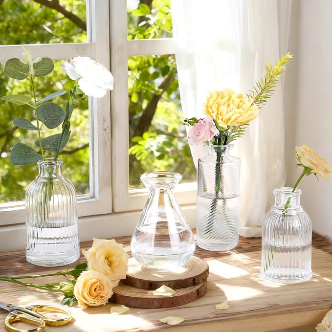 UPBUD Clear Glass Bud Vases Set of 36, Mini Flower Vase - Image 7