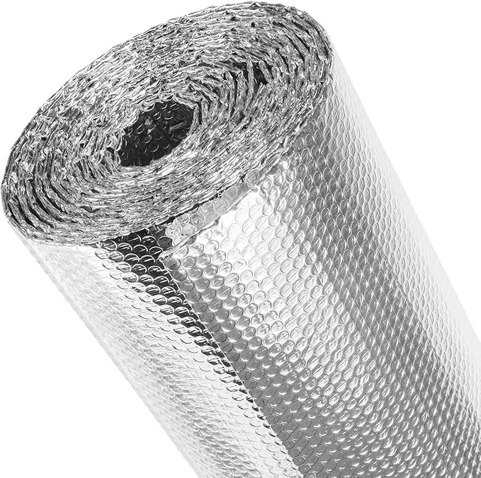 fowong Reflective Window Insulation Roll, Weatherproofing Aluminum Foil Bubble by fowong